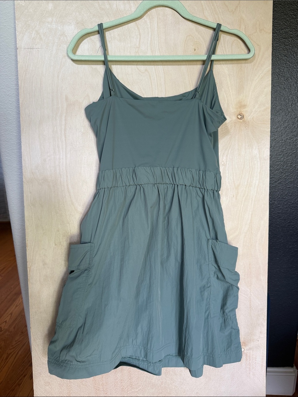 Lush Olive Green Spaghetti Strap Mini Dress - Picture 3 of 4